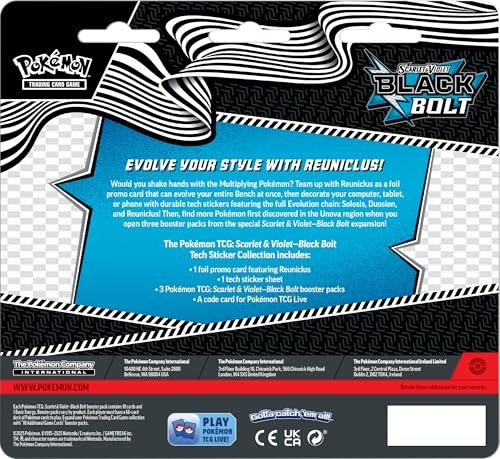 Pokemon - TCG - Black Bolt Tech Sticker Collection (Reuniclus)