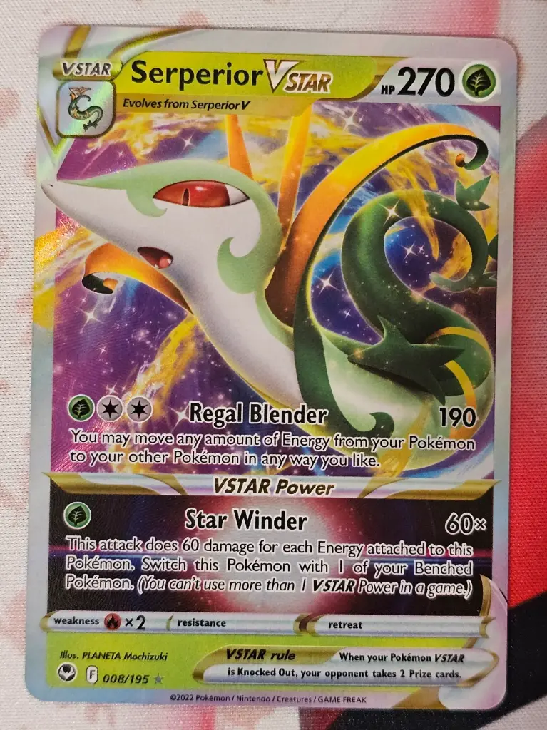 [PKMN-008/195-NM-EN] Serperior VSTAR 008/195 - Ultra Rare Pokemon Silver Tempest