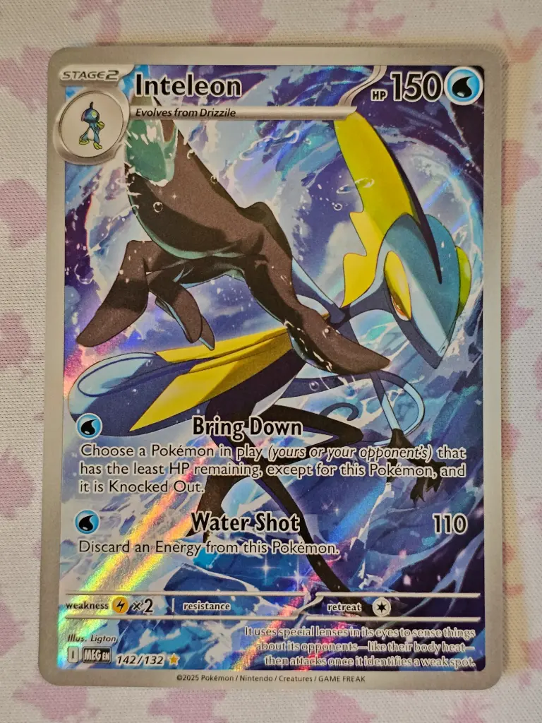 [PKMN-142/132-NM-EN] Inteleon 142/132 - Illustration Rare Pokemon Mega Evolutions
