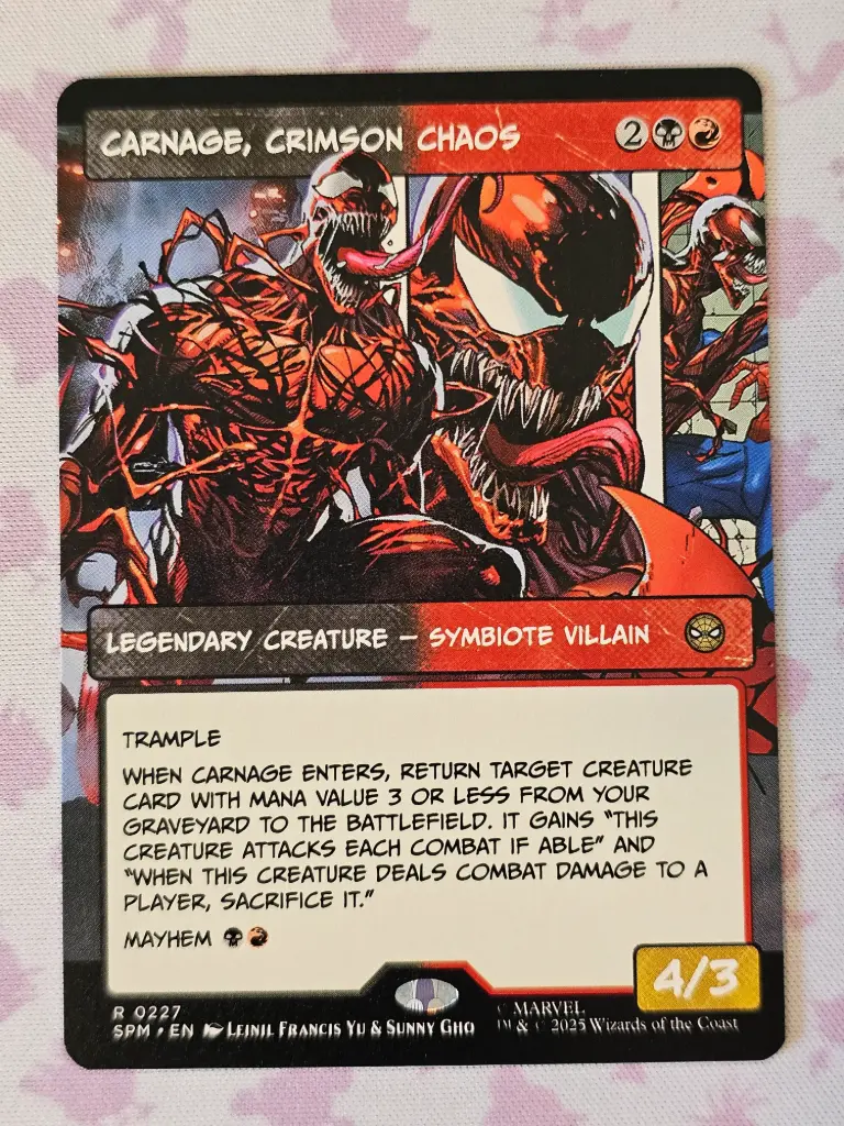 [MTG-CCC227-NM-EN] Carnage, Crimson Chaos #227 - Borderless Magic The Gathering Universes Beyond Spider-Man