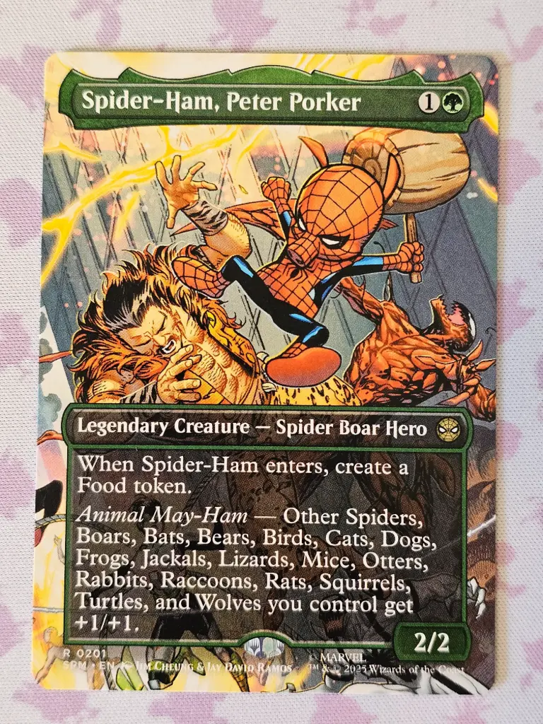 [MTG-SHPP201-NM-EN] Spider-Ham, Peter Porker #201 - Borderless Magic The Gathering Universes Beyond Spider-Man