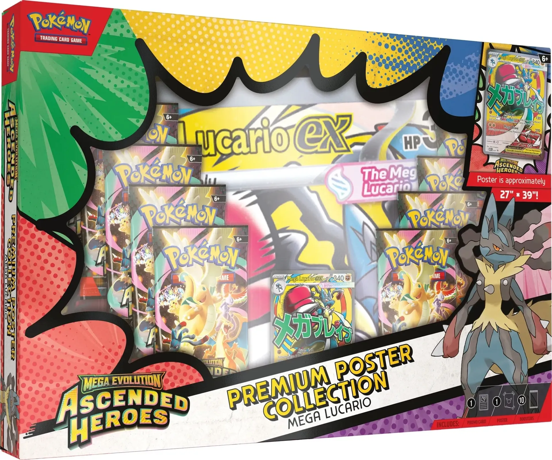 [PKMN-ASHE-PPC-ML-EN] Pokemon - TCG - Mega Evolutions Ascended Heroes Premium Poster Collection (MEGA LUCARIO)