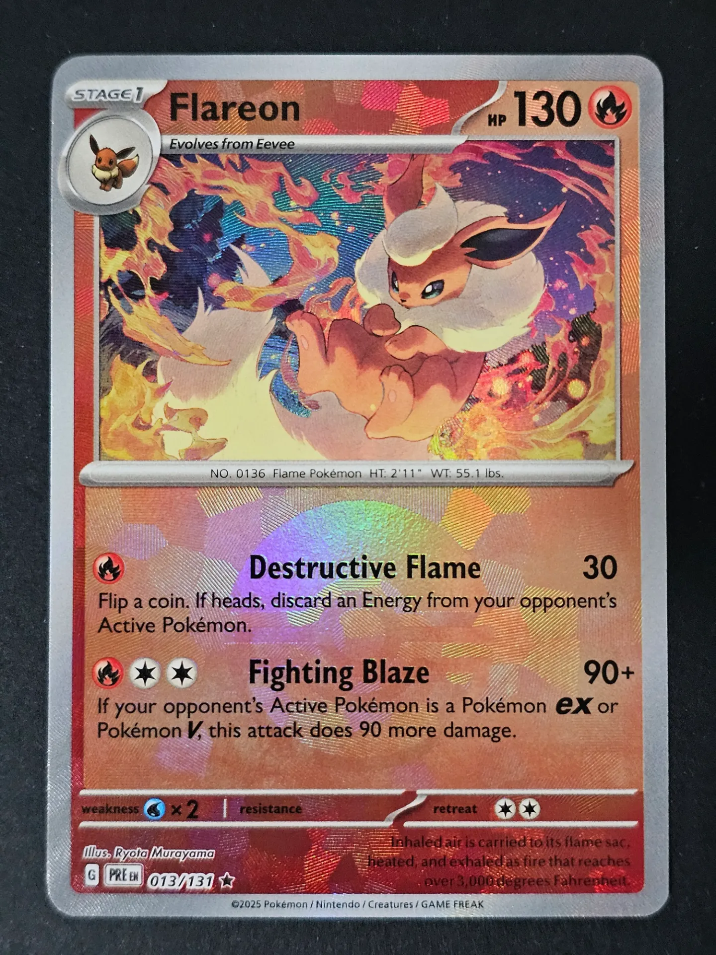 Flareon 013/131 - Poke Ball Pokemon Prismatic Evolutions