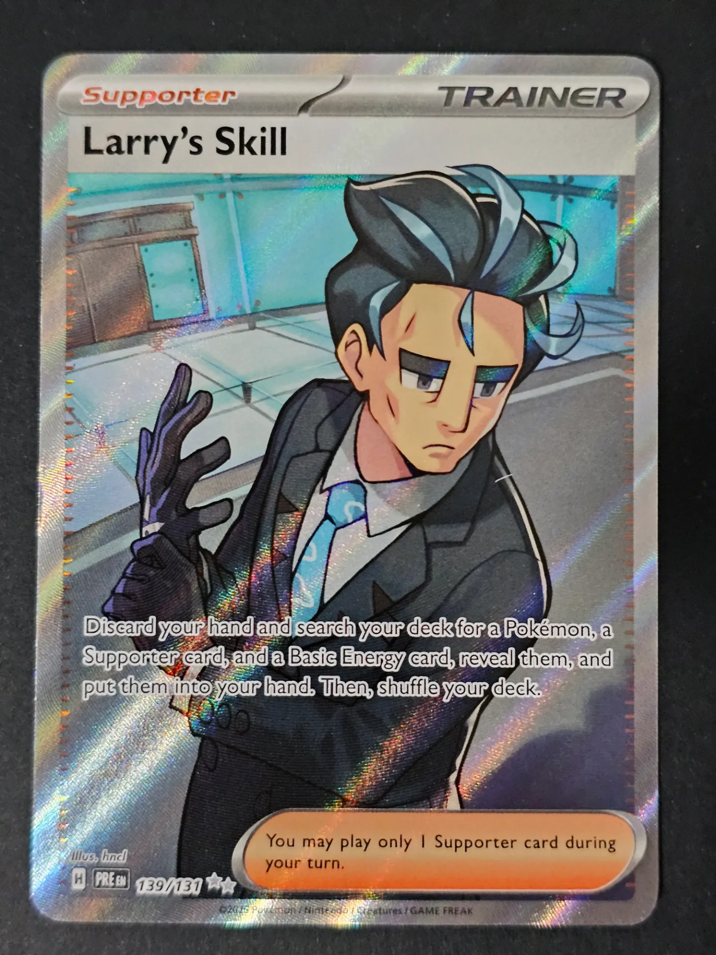 [PKMN-139/131-NM-EN] Larry's Skill 139/131 - Ultra Rare Pokemon Prismatic Evolutions