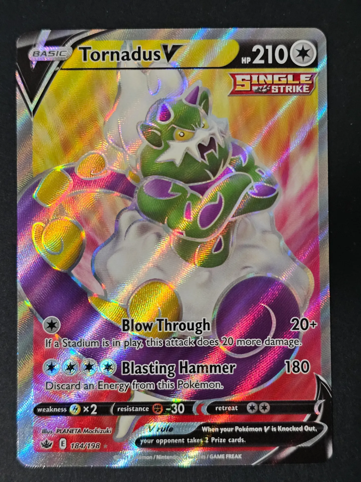 Tornadus V 184/198 - Ultra Rare Pokemon Chilling Reign | AussieTCG