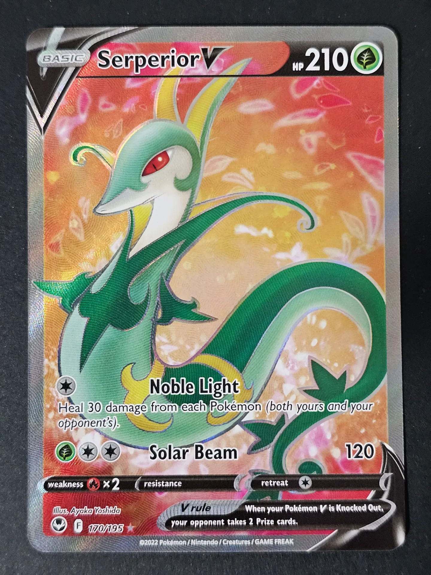 [PKMN-170/195-NM-EN] Serperior V 170/195 - Ultra Rare Pokemon Silver Tempest