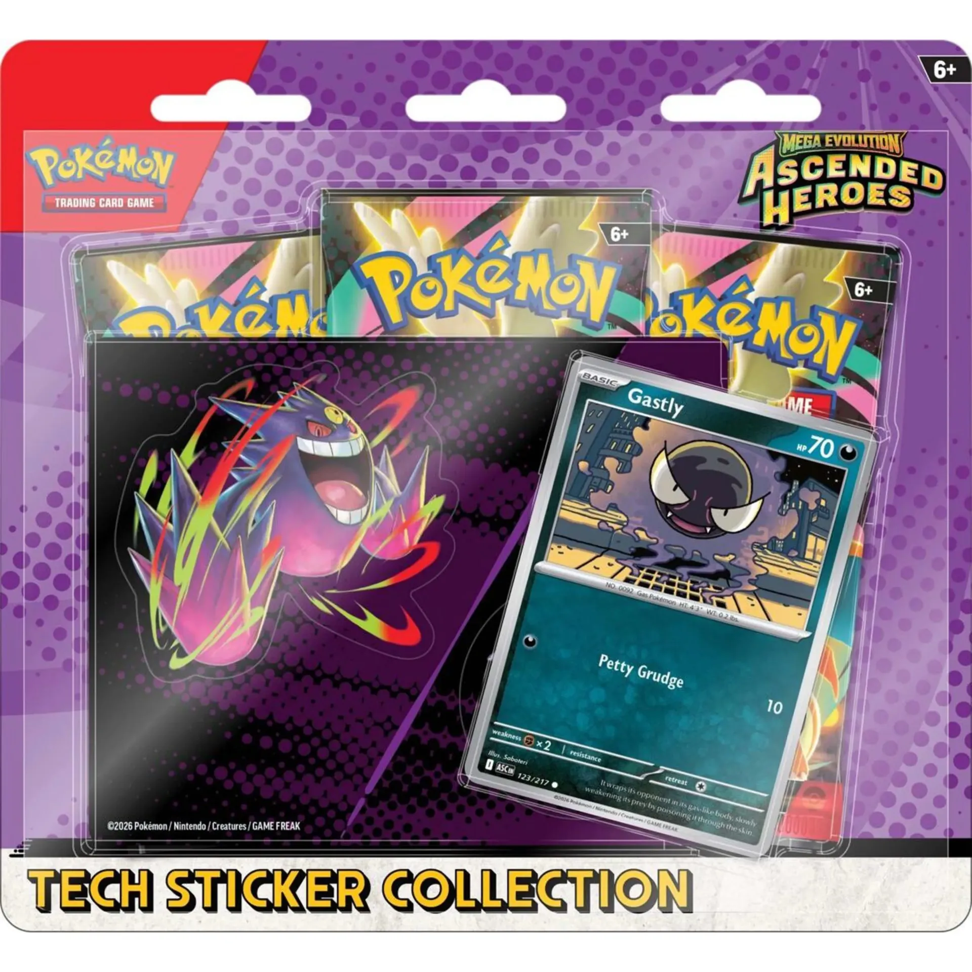 Pokemon - TCG - Mega Evolution Ascended Heroes Tech Sticker Collection (Gastly)