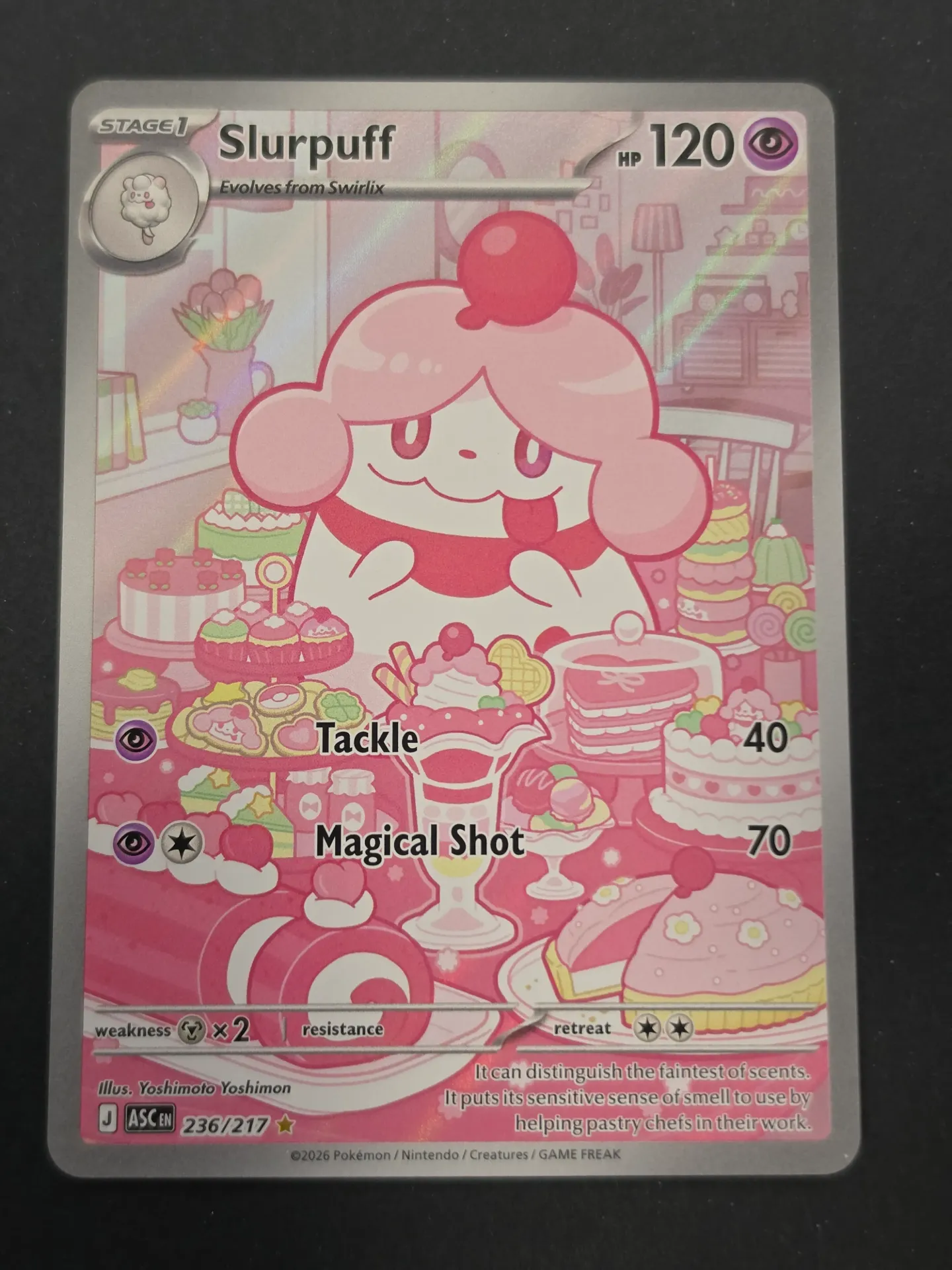 [PKMN-236/217-NM-EN] Slurpuff 236/217 - Illustration Rare Pokemon Ascended Heroes