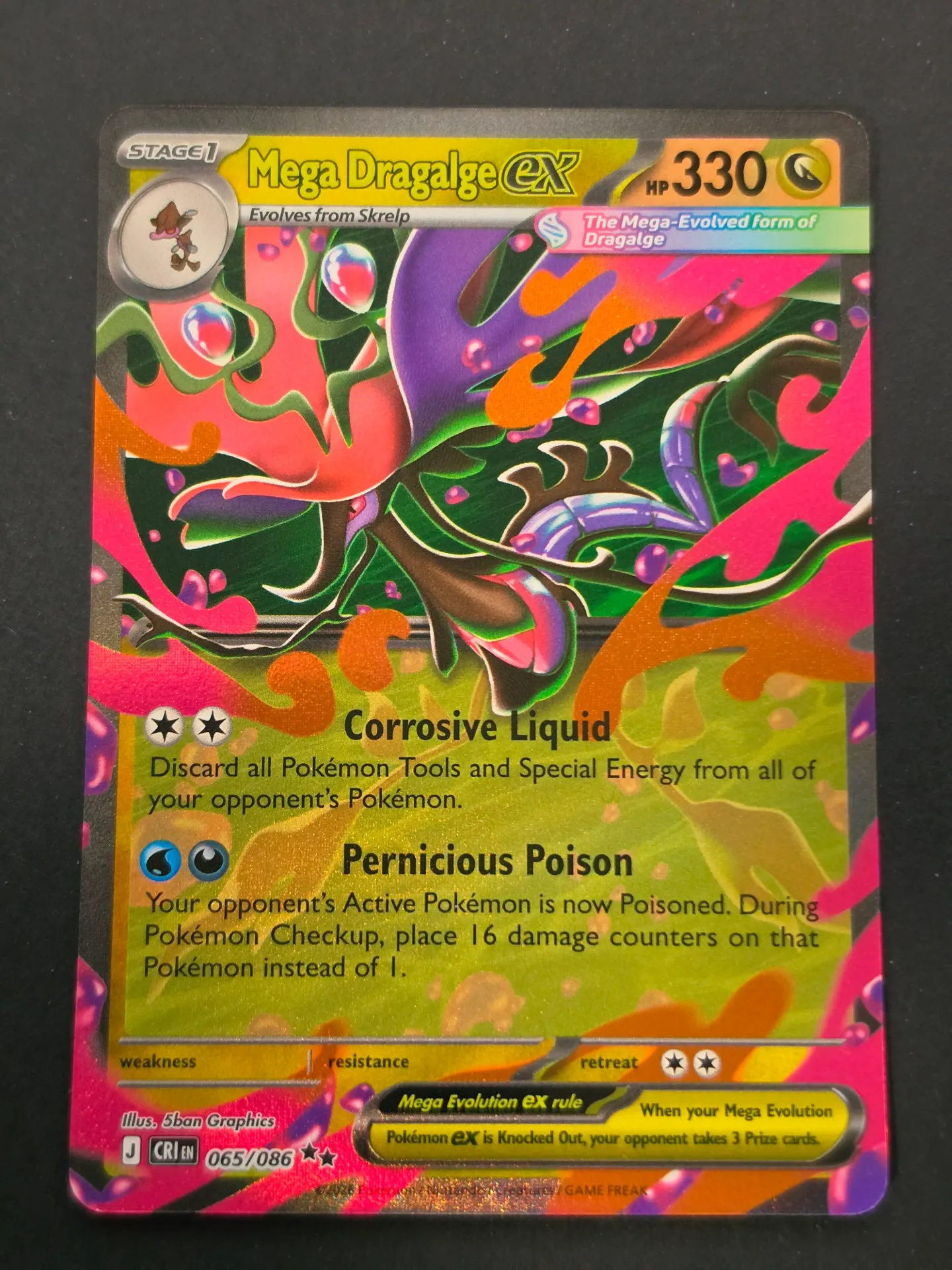 Mega Dragalge EX 065/086 - Double Rare Pokemon Chaos Rising