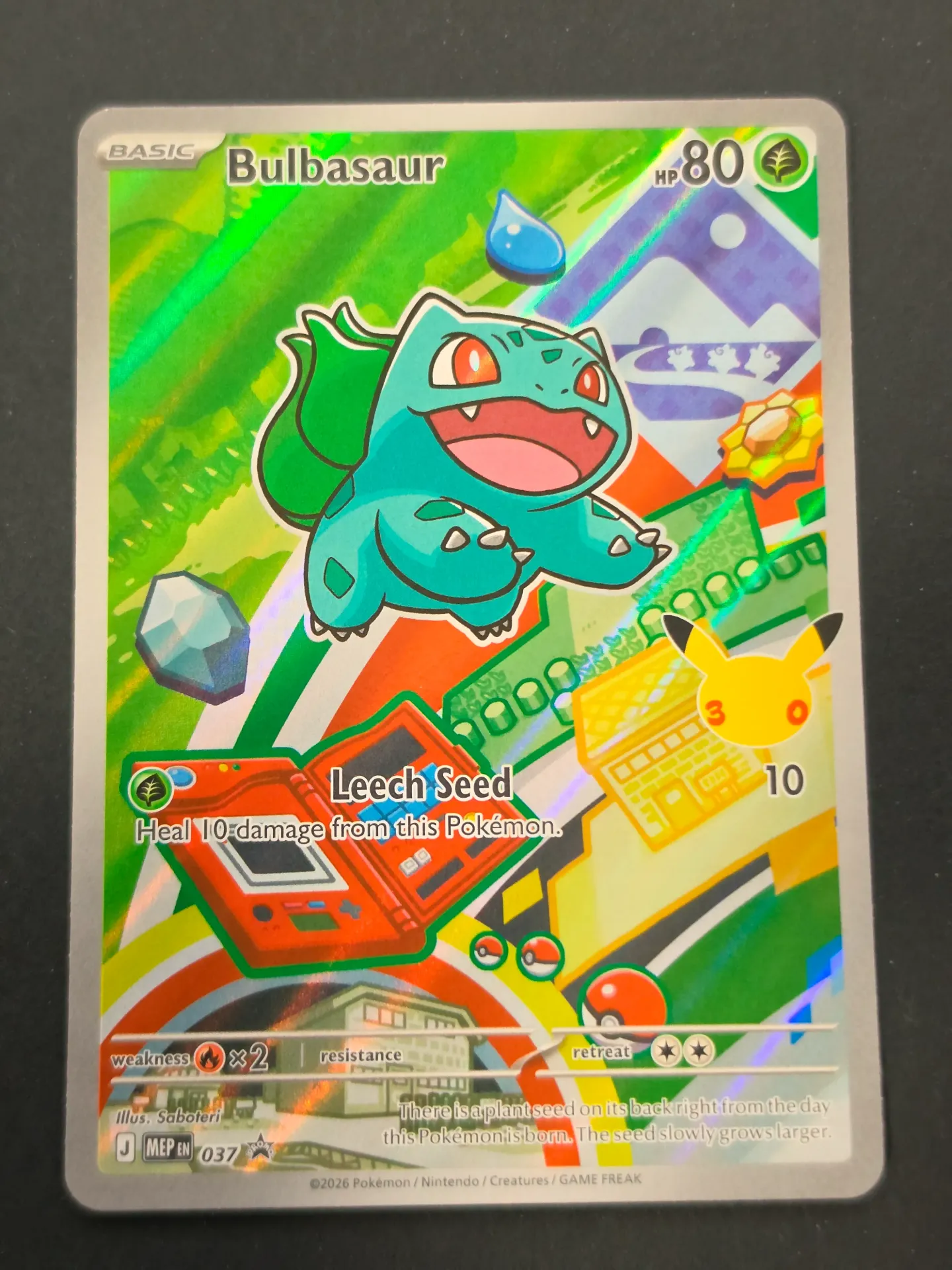 [PKMN-037-LP-EN] Bulbasaur 037 - Black Star Promo Pokemon Mega Evolutions (LP)