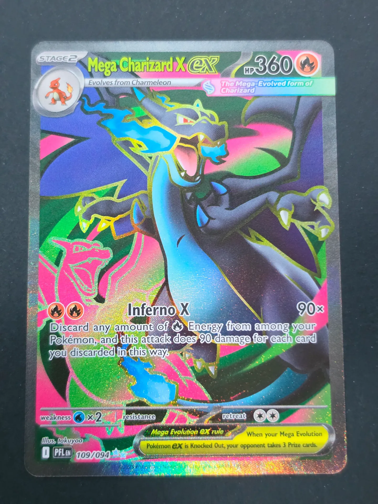 Mega Charizard X EX 109/094 - Ultra Rare Pokemon Phantasmal Flames