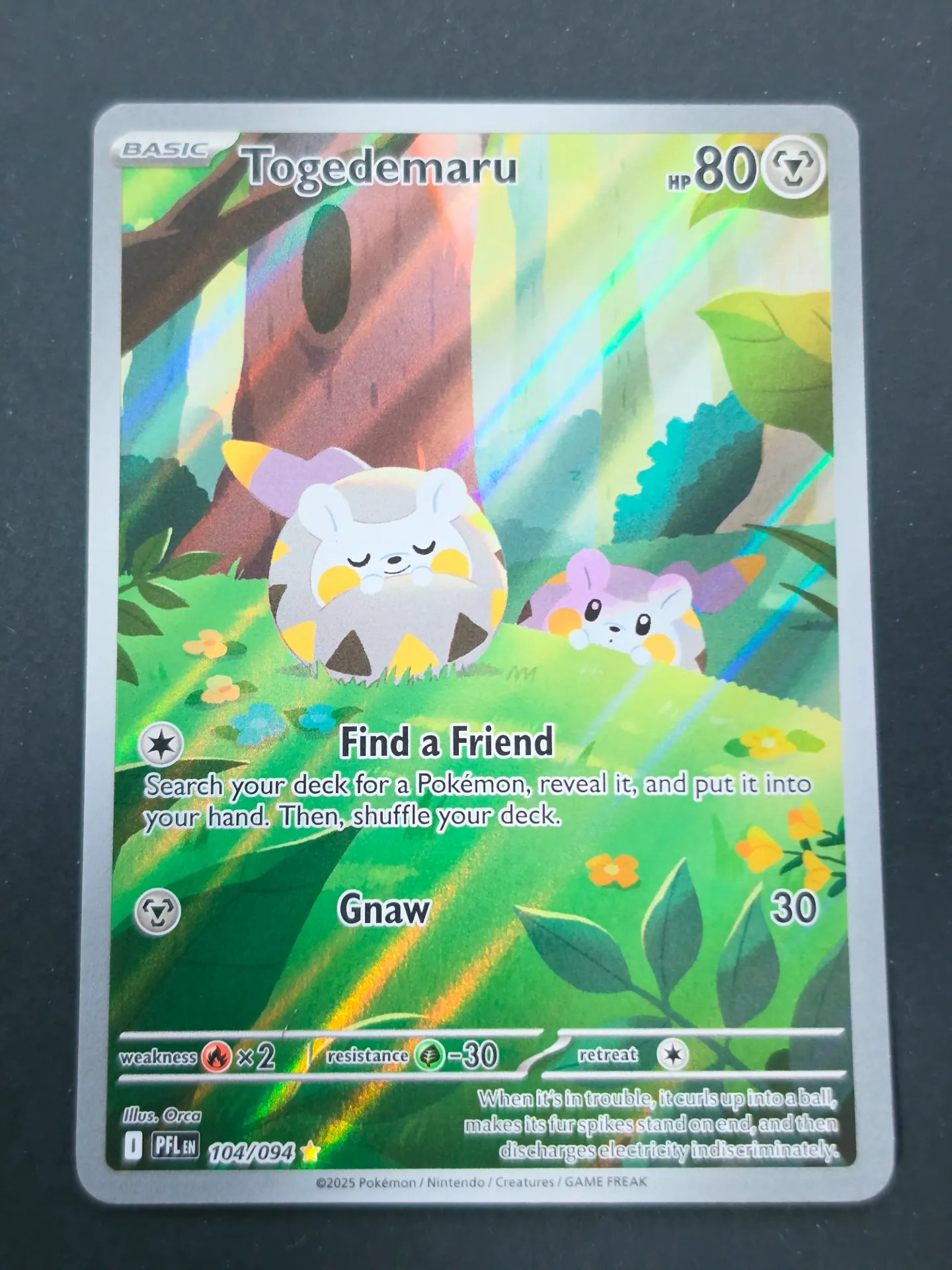 [PKMN-104/094-NM-EN] Togedemaru 104/094 - Illustration Rare Pokemon Phantasmal Flames