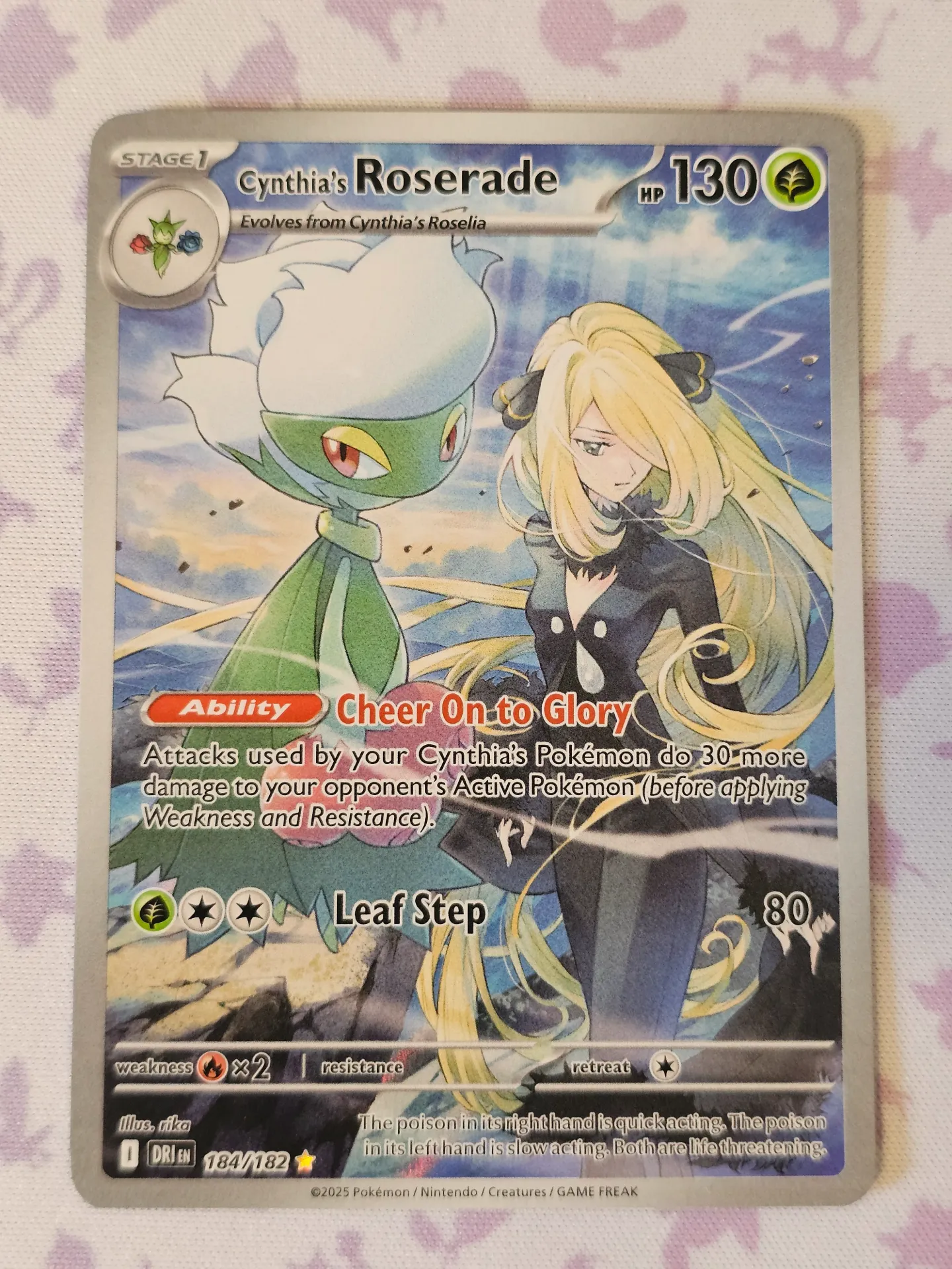 [PKMN-184/182-NM-EN] Cynthia's Roserade 184/182 - Illustration Rare Pokemon Destined Rivals
