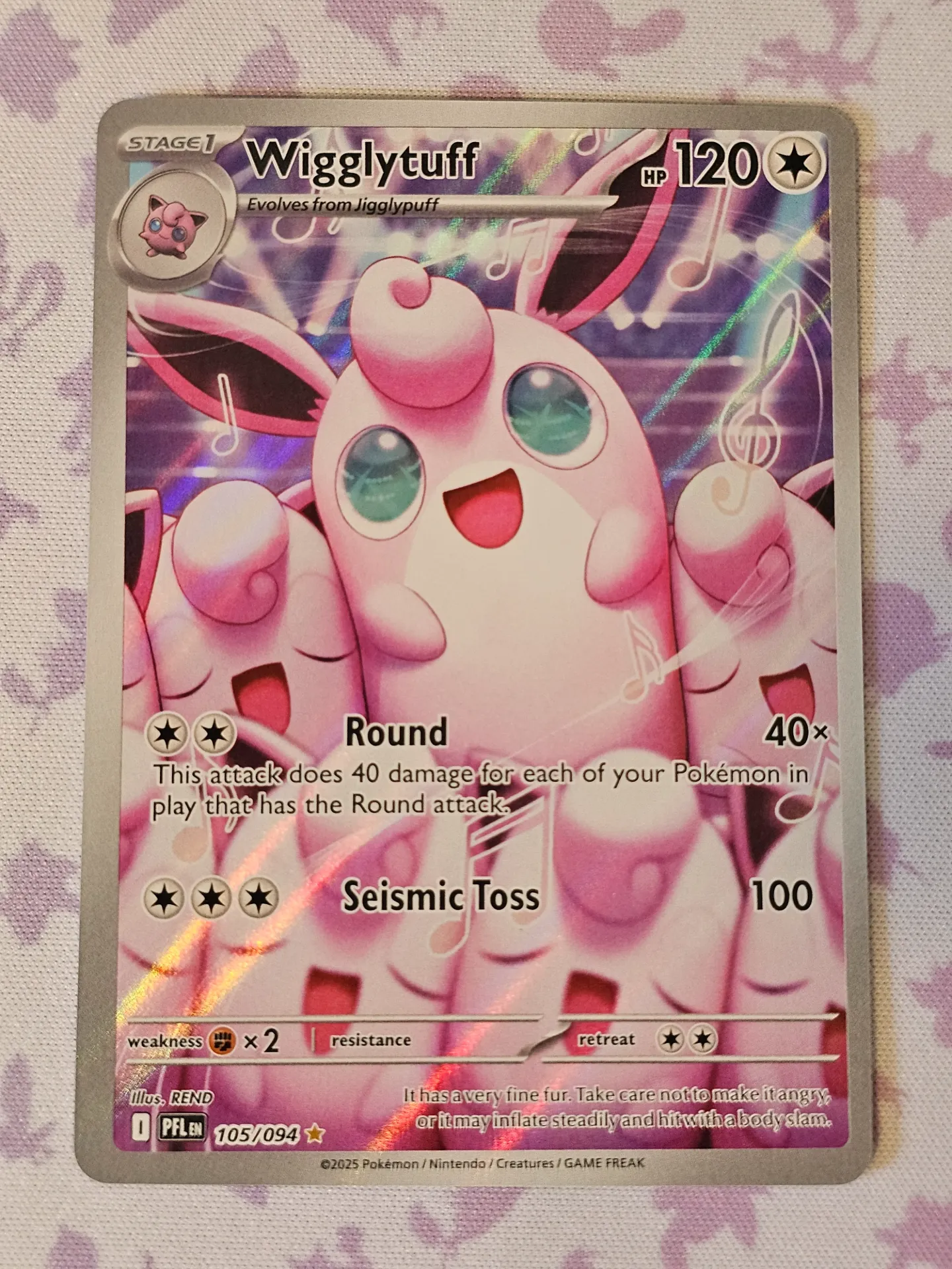 Wigglytuff 105/094 - Illustration Rare Pokemon Phantasmal Flames