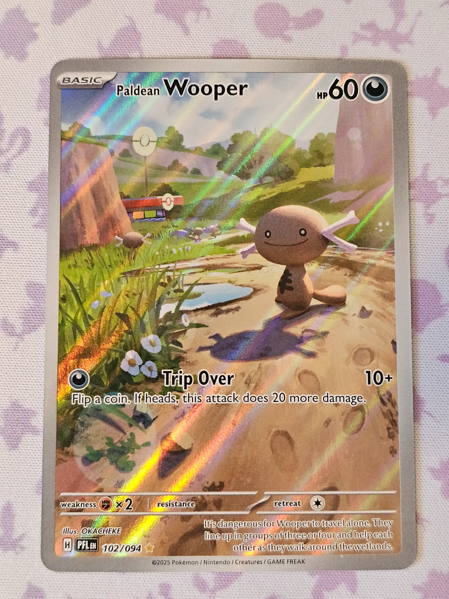 [PKMN-102/094-NM-EN] Paldean Wooper 102/094 - Illustration Rare Pokemon Phantasmal Flames