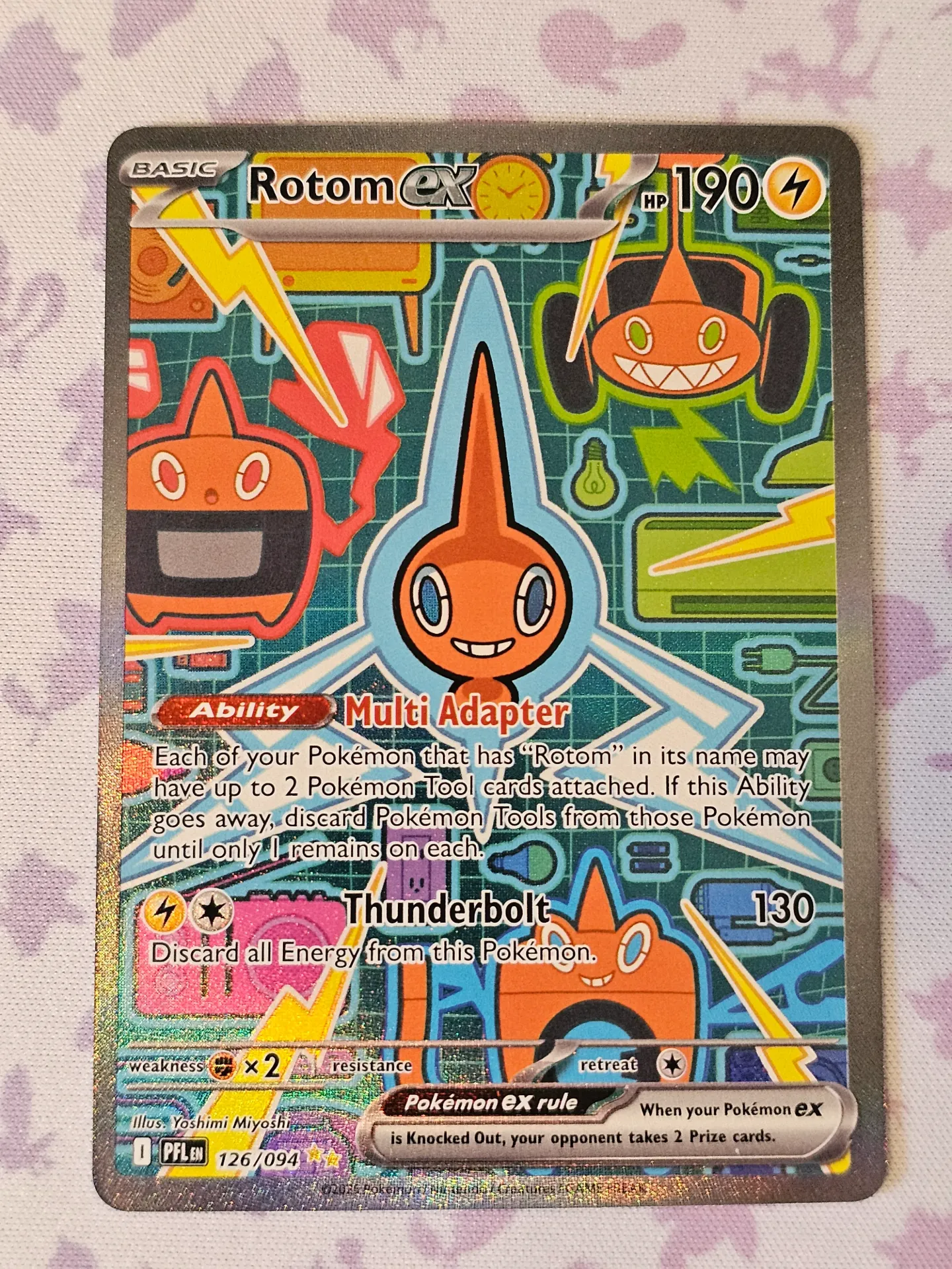 Rotom EX 126/094 - Secret Illustration Rare Pokemon Phantasmal Flames