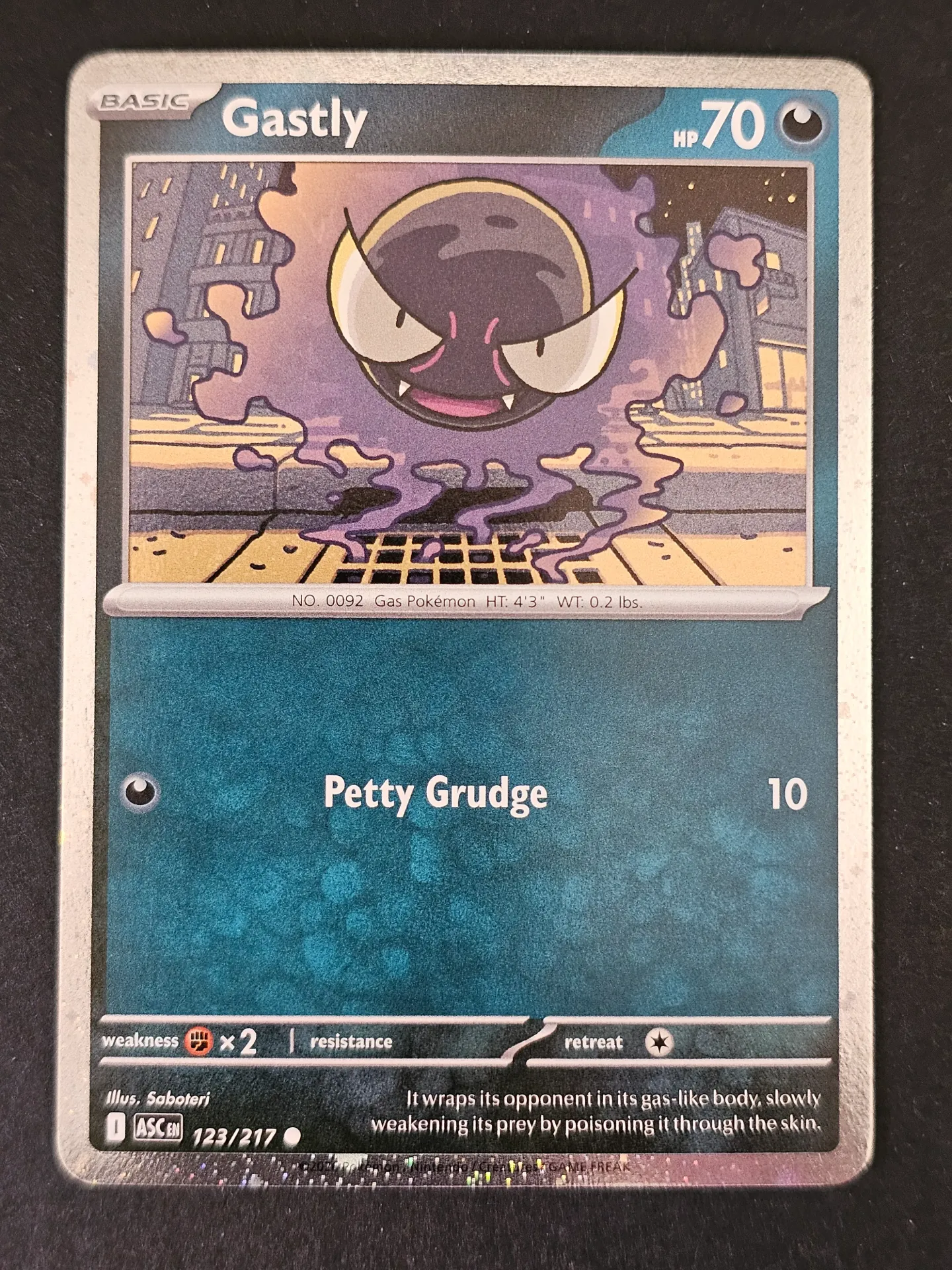 Gastly 123/217 - Cosmos Holo Promo Pokemon Ascended Heroes