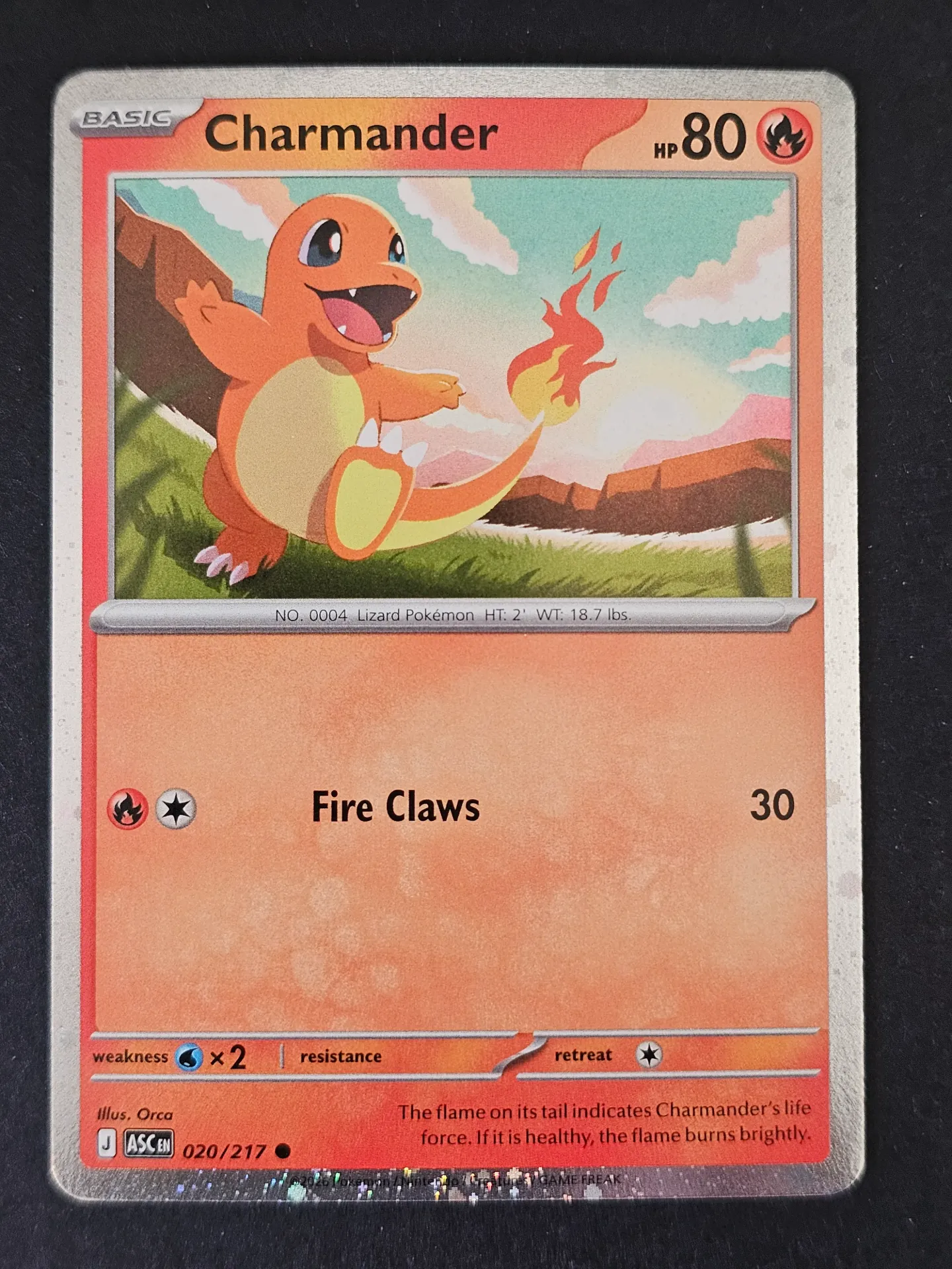 Charmander 020/217 - Cosmos Holo Promo Pokemon Ascended Heroes