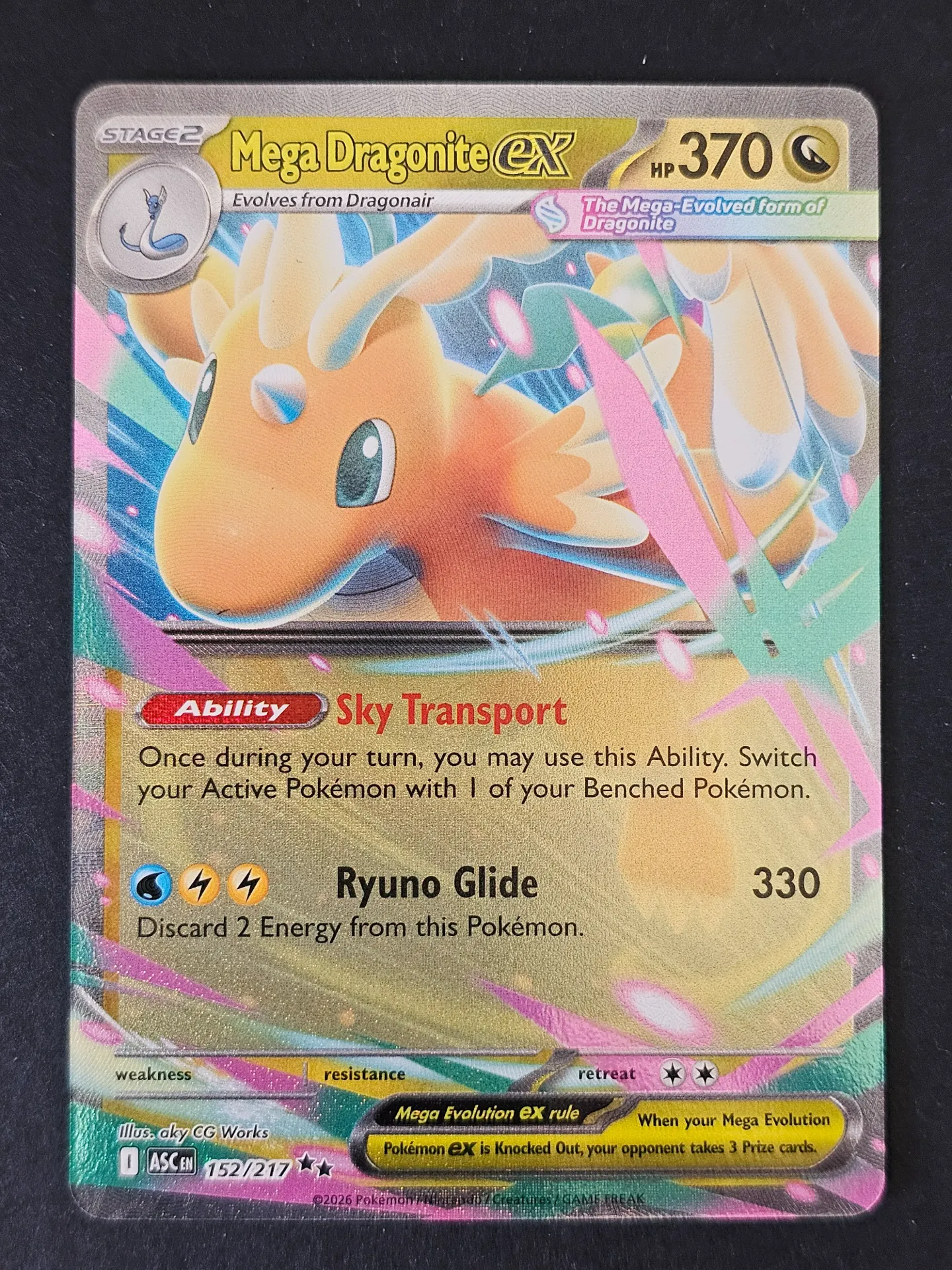Mega Dragonite EX 152/217 - Double Rare Pokemon Ascended Heroes