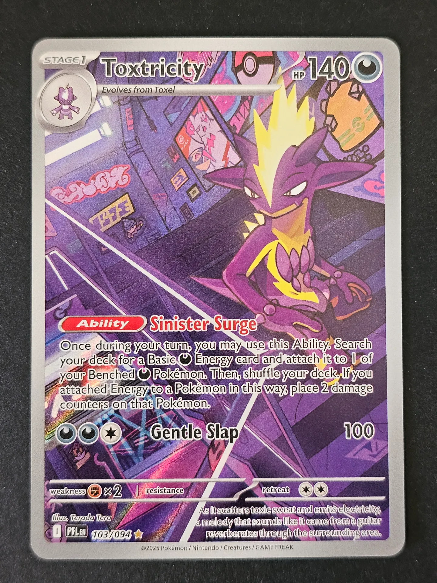Toxtricity 103/094 - Illustration Rare Pokemon Phantasmal Flames