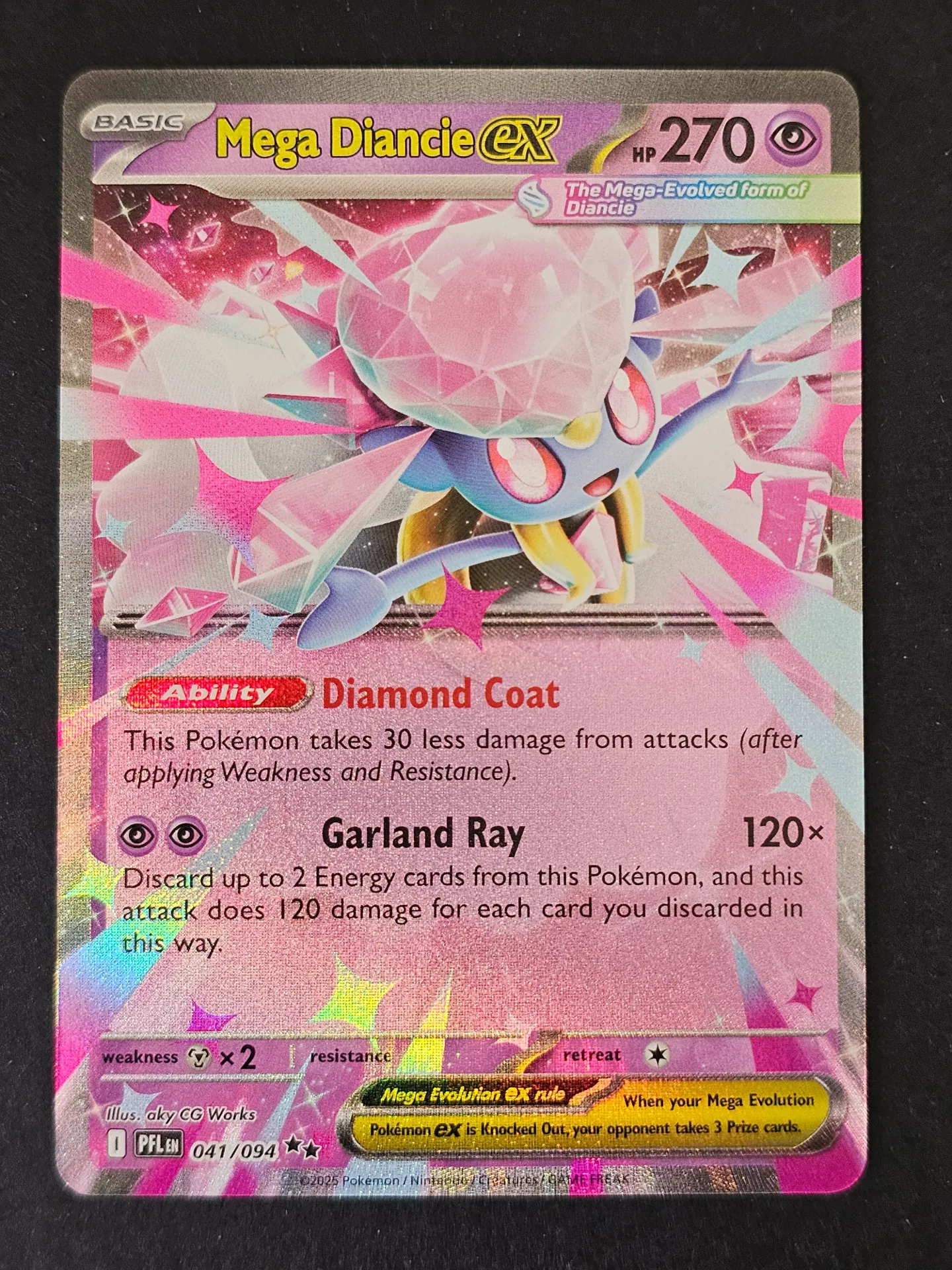 Mega Diancie EX 041/094 - Double Rare Pokemon Phantasmal Flames