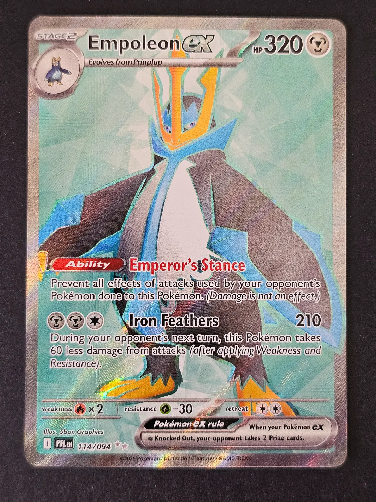Empoleon EX 114/094 - Ultra Rare Pokemon Phantasmal Flames