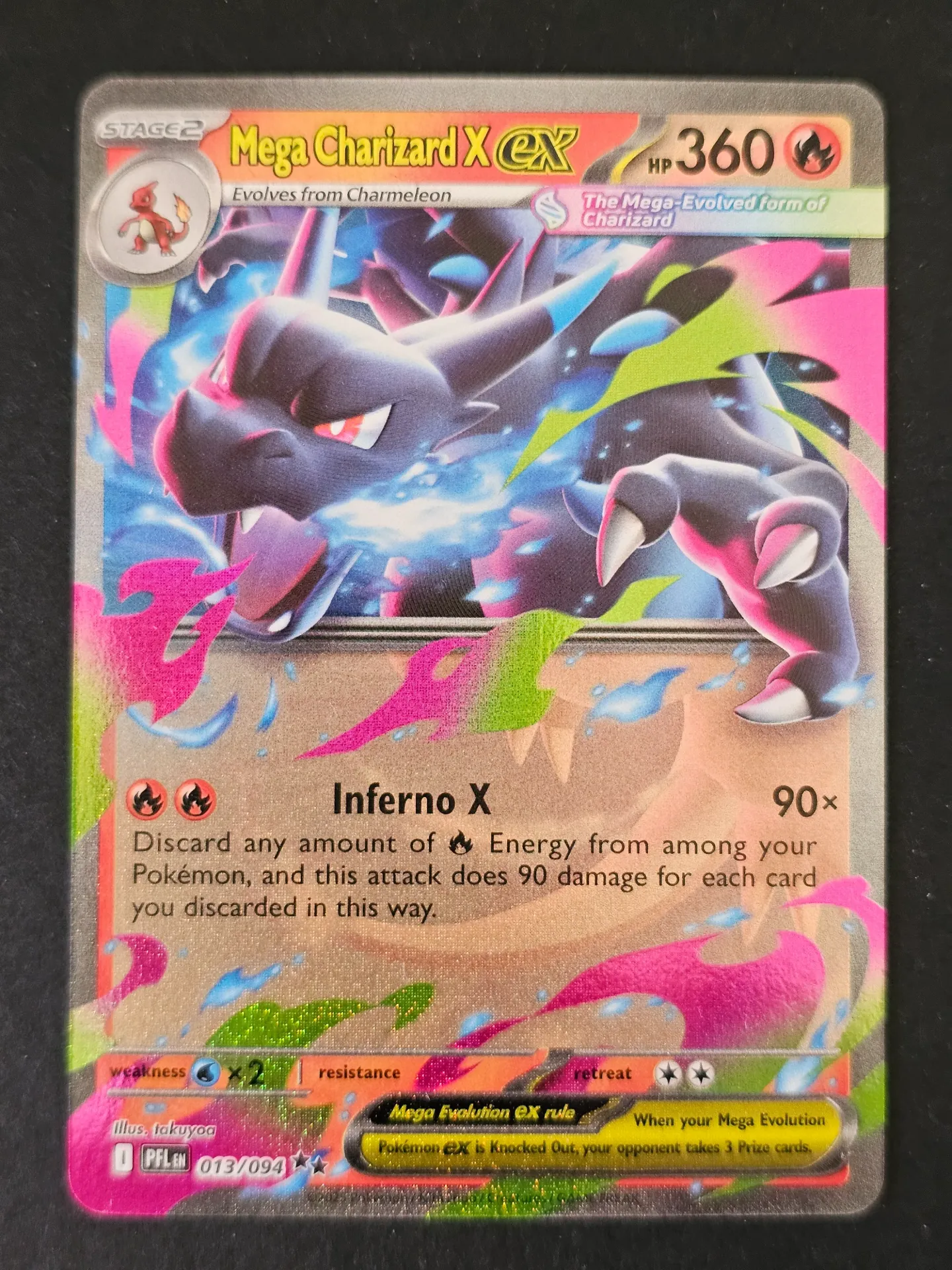 Mega Charizard X EX 013/094 - Double Rare Pokemon Phantasmal Flames