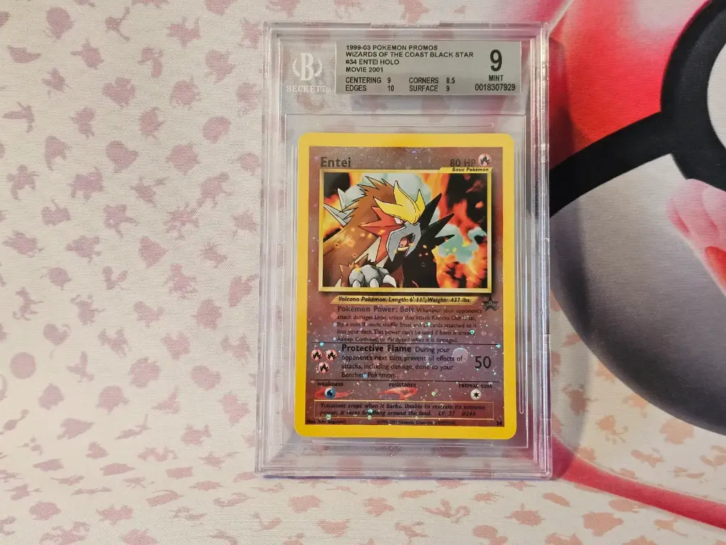 [PKMN-E34-BGS9-EN] Entei #34 - Pokemon WOTC 2001 Movie Promo BGS 9